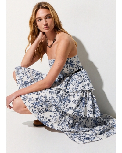 Liu Jo Asymmetrical bustier dress blue