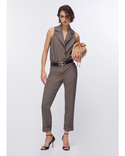Liu Jo Mélange vest bodysuit brown pepe melange