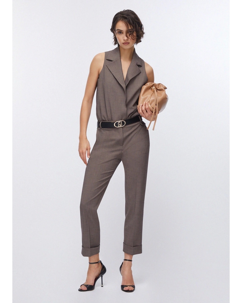 Liu Jo Mélange vest bodysuit brown pepe melange