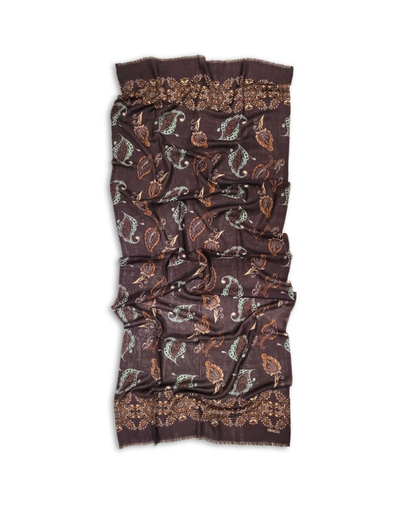 Sir Redman Herensjaal Imperial Paisley donkerbruin/aubergine/gorne/beige