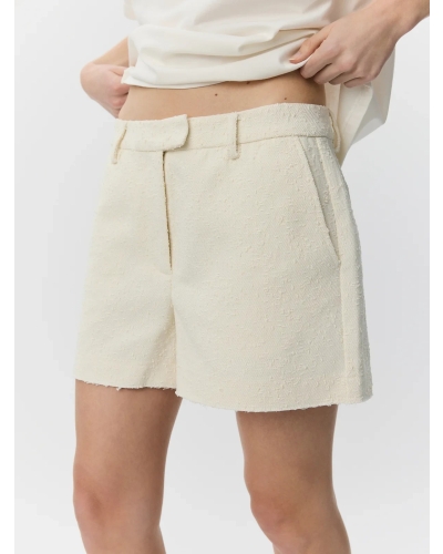 Sofie Schnoor Midga boucle mini shorts off white