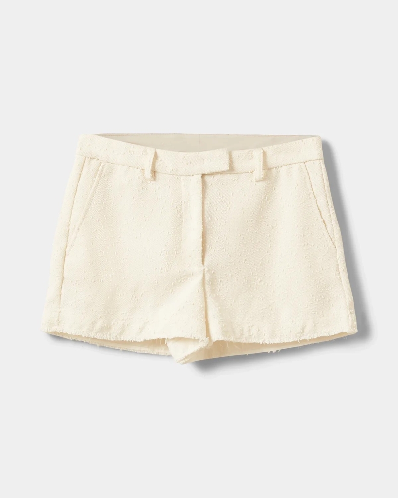 Sofie Schnoor Midga boucle mini shorts off white
