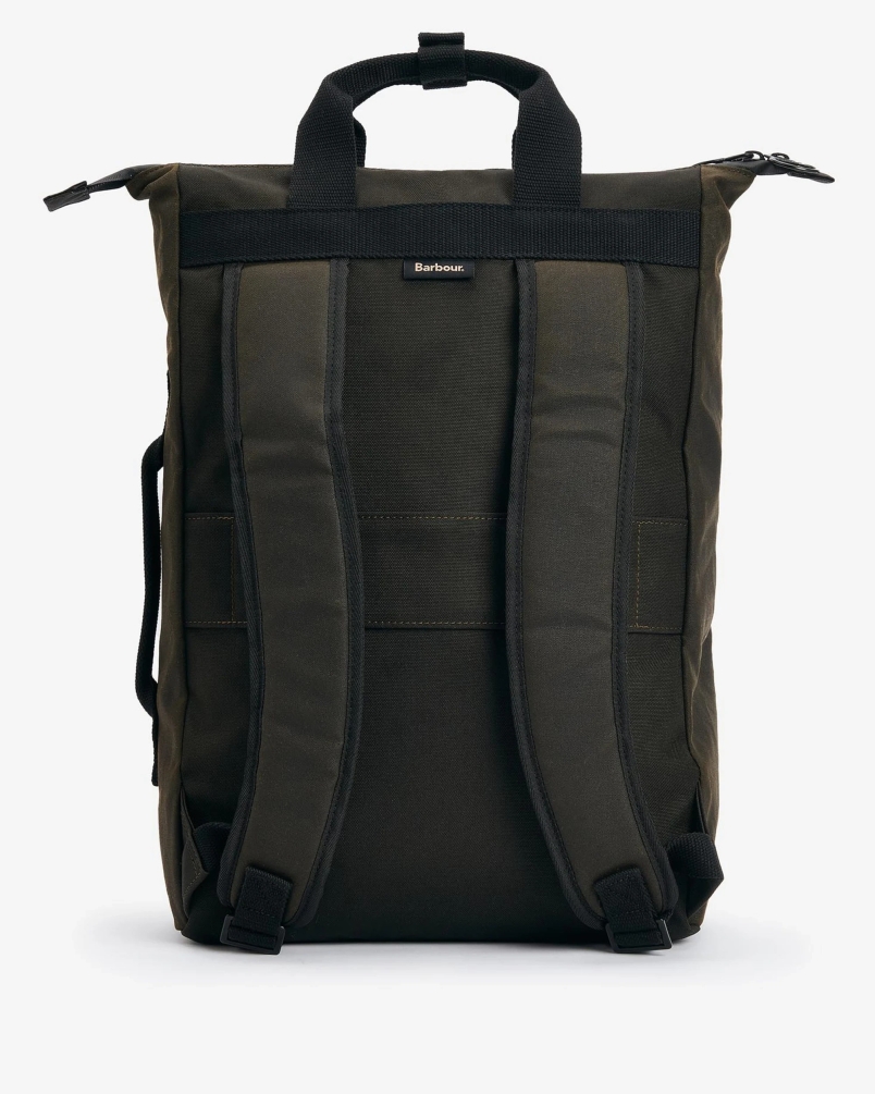 Barbour Field wax backpack olive