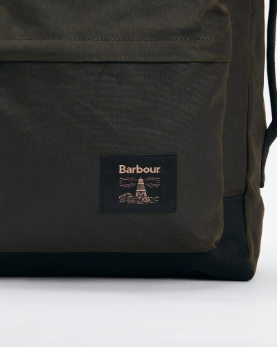 Barbour Field wax backpack olive