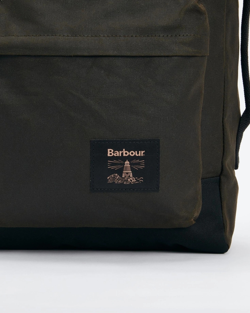 Barbour Field wax backpack olive