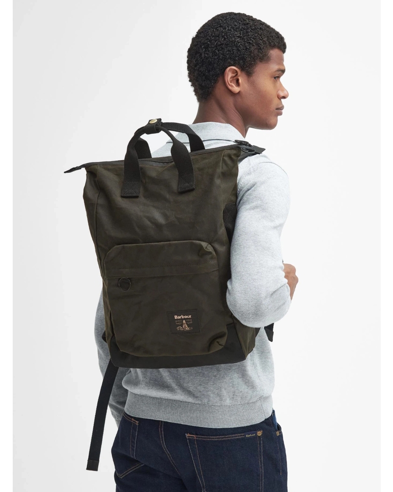 Barbour Field wax backpack olive