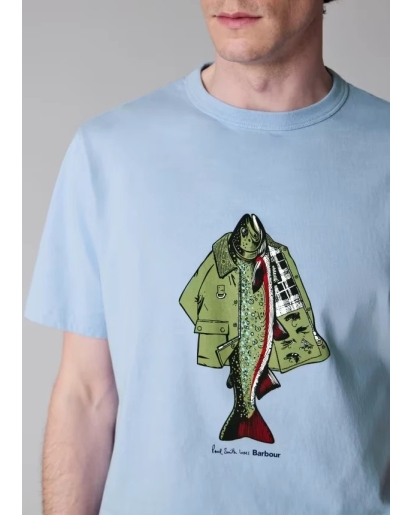 BARBOUR Barbour x Paul Smith Fishing jacket print t-shirt
