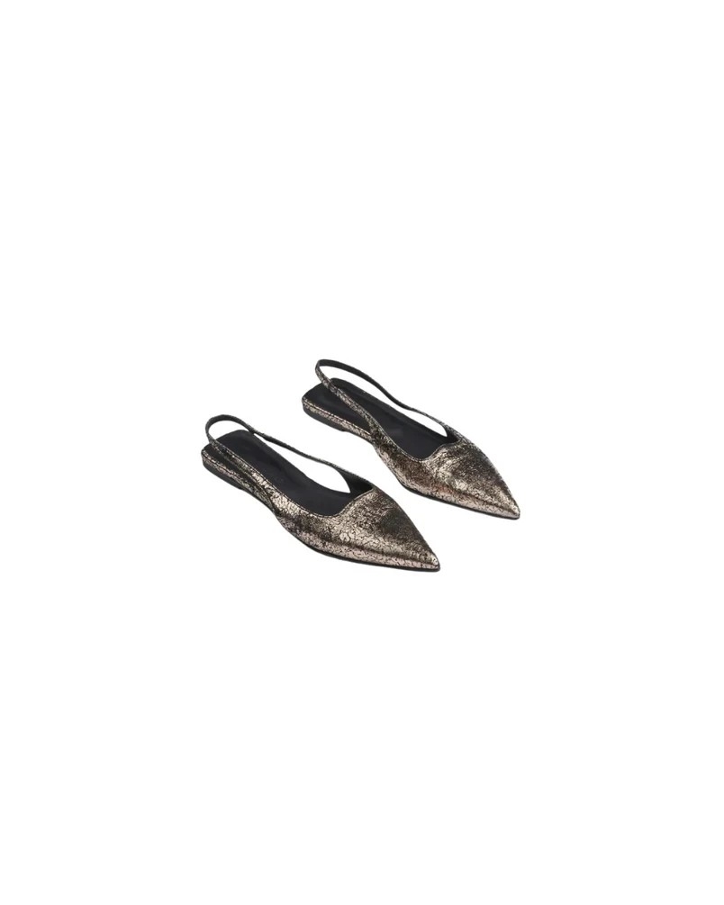 ACACIE  POINTY SLINGBACK GUN METAL