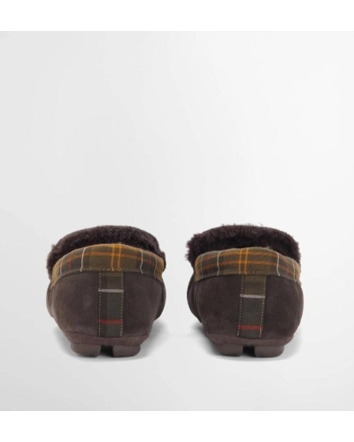 Barbour Monty moccasin slipper brown suede