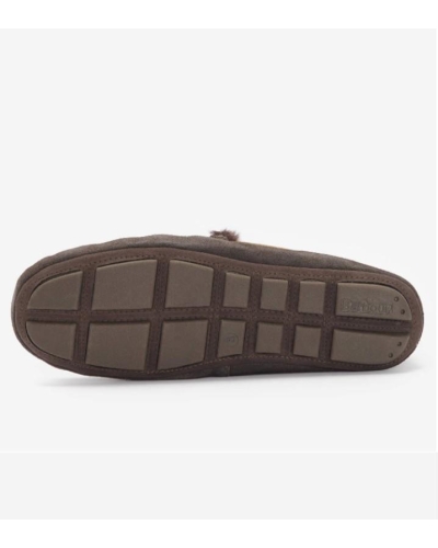 Barbour Monty moccasin slipper brown suede