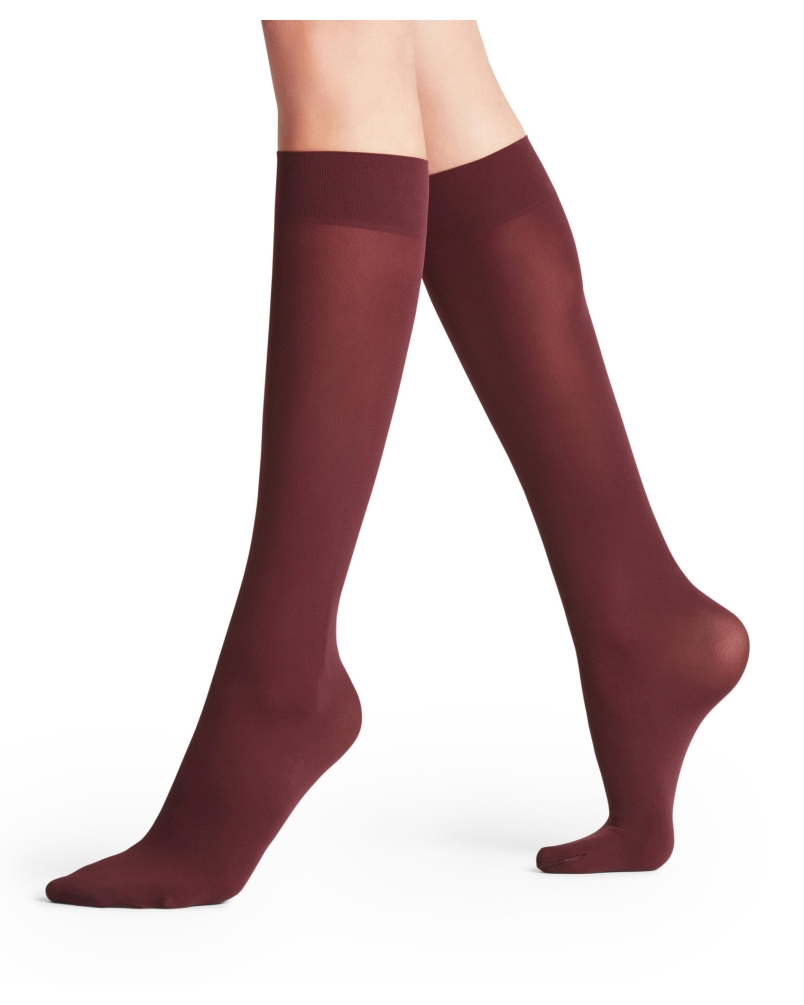Falke Pure matt 50 den dames kniekousen barolo