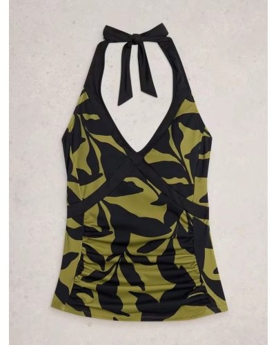 White Stuff Valley Tankini top green pr