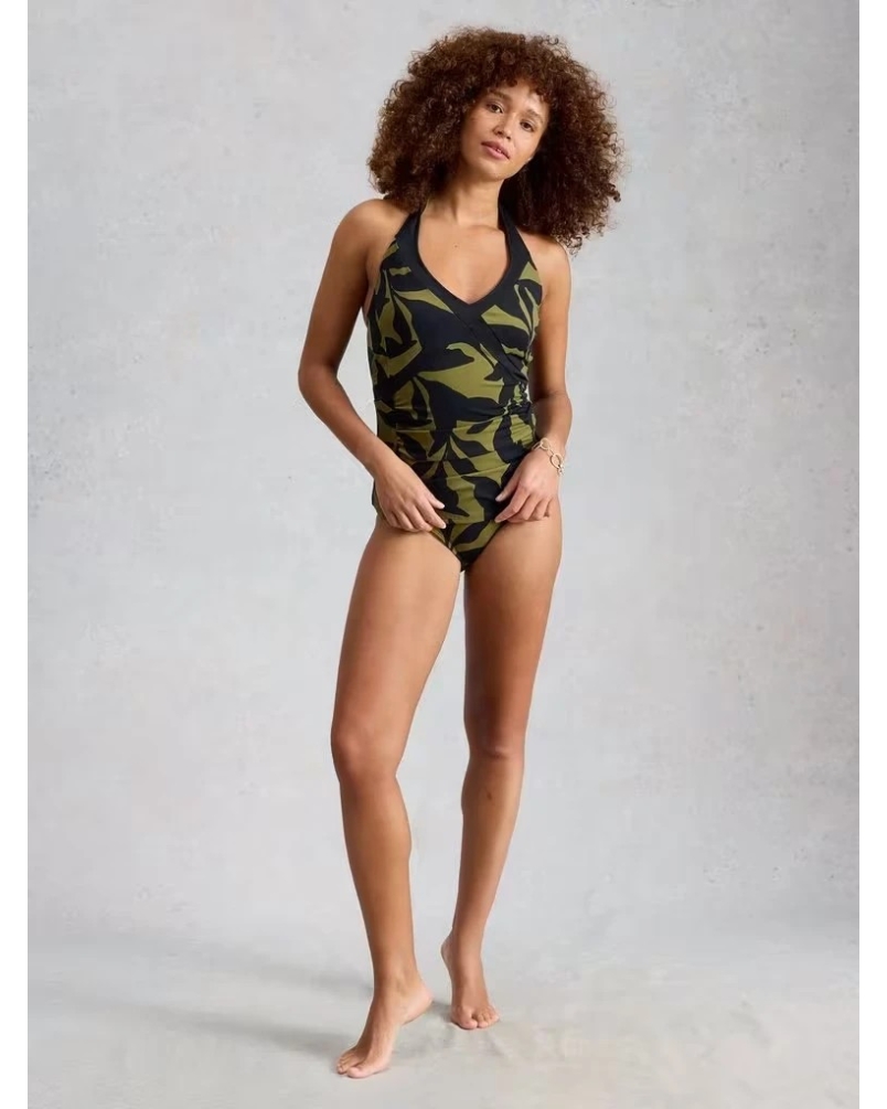 White Stuff Valley Tankini top green pr
