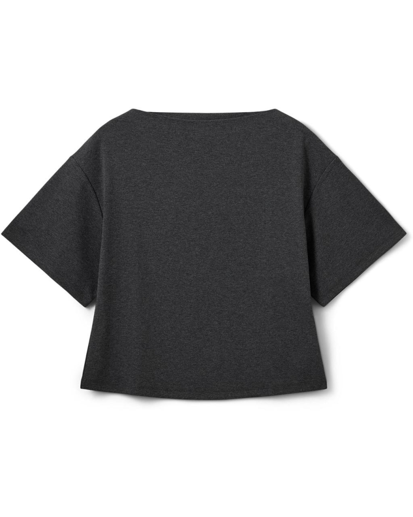 Sofie Schnoor Tea boatneck t-shirt dark grey melange