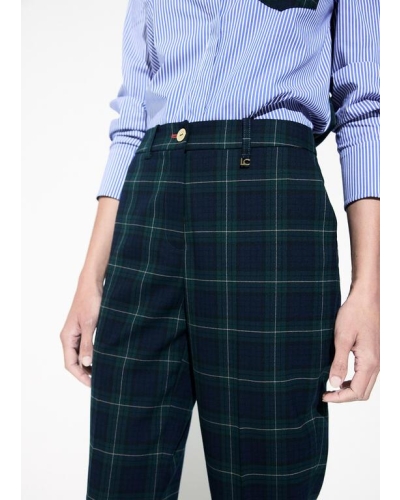 Lola Casademunt Barcelona fit plaid pants azul-verde