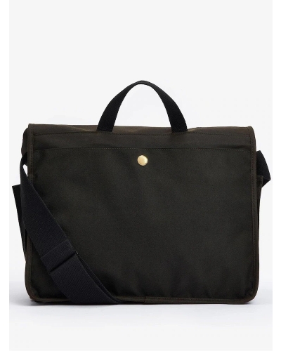 Barbour Field wax messenger bag olive