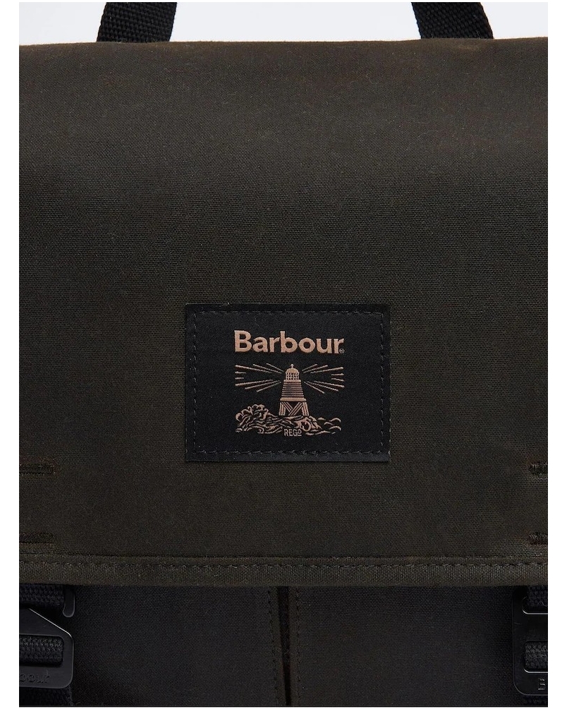 Barbour Field wax messenger bag olive