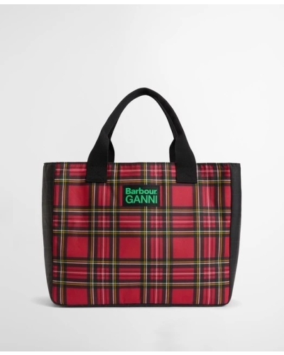 Barbour x GANNI waxed tote bag classic/royal stewart tartan