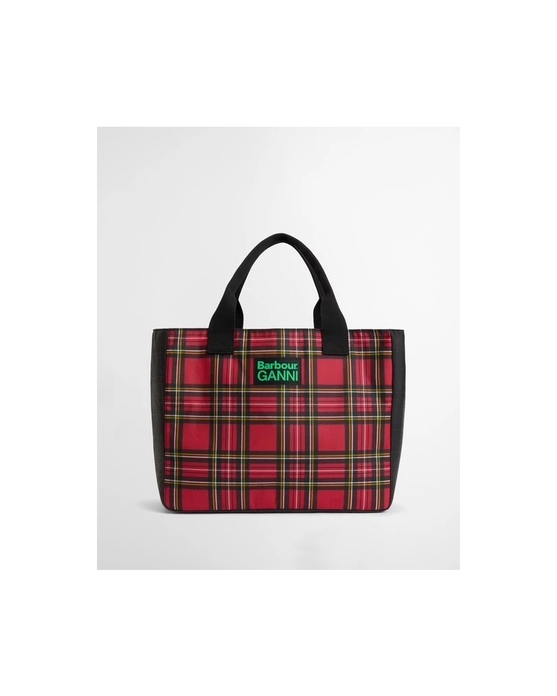 Barbour x GANNI waxed tote bag classic/royal stewart tartan