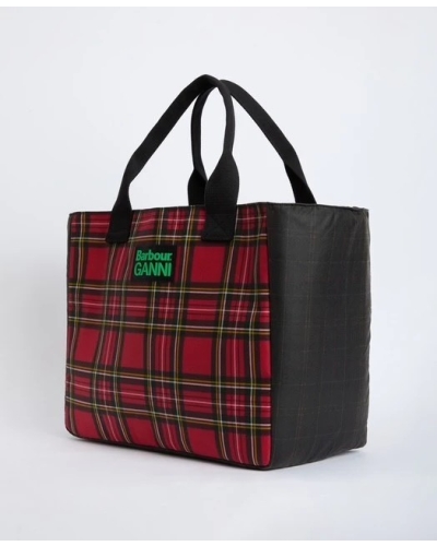 Barbour x GANNI waxed tote bag classic/royal stewart tartan