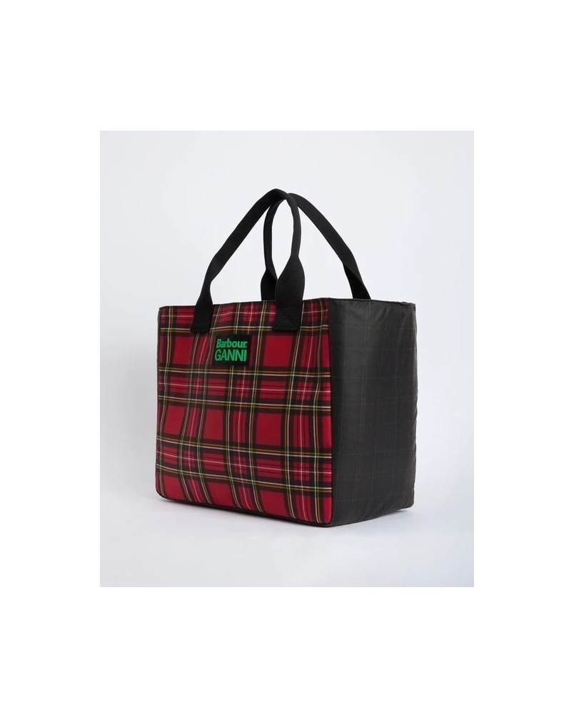 Barbour x GANNI waxed tote bag classic/royal stewart tartan