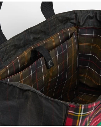 Barbour x GANNI waxed tote bag classic/royal stewart tartan