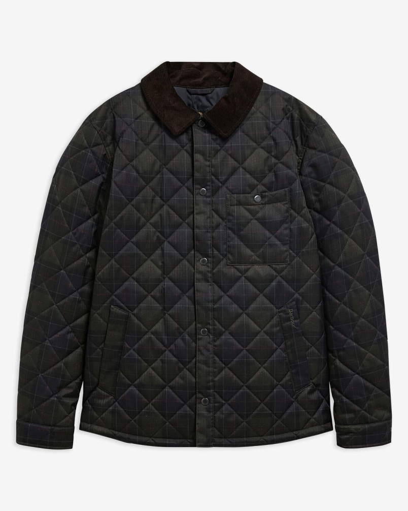 Barbour Tartan shirt quilted jacket shadow classic