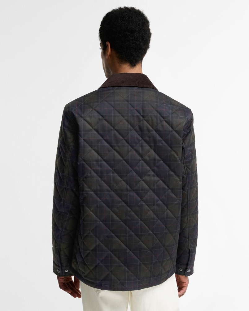 Barbour Tartan shirt quilted jacket shadow classic
