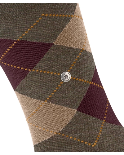 Burlington Edinburgh melange heren sokken covert gre