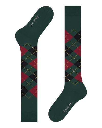 Burlington Edinburgh heren kniesokken thyme