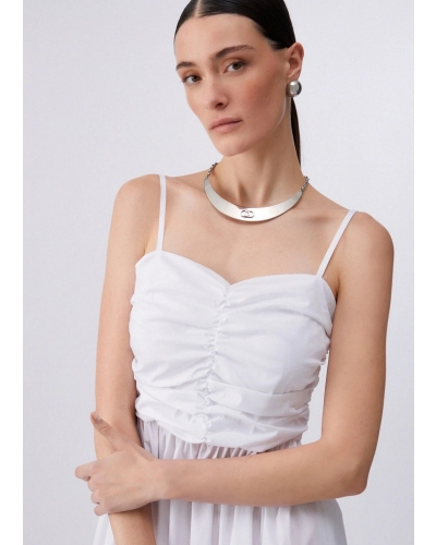 Liu Jo Long poplin dress white.