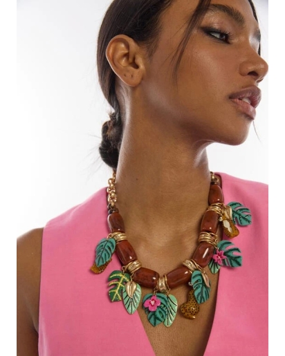 LOLA CASADEMUNT Lola Casademunt Necklace tropical brown