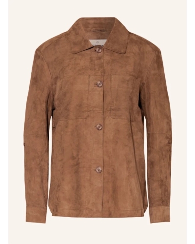 Milestone Vicki suede coat chocolate 45 chocolate