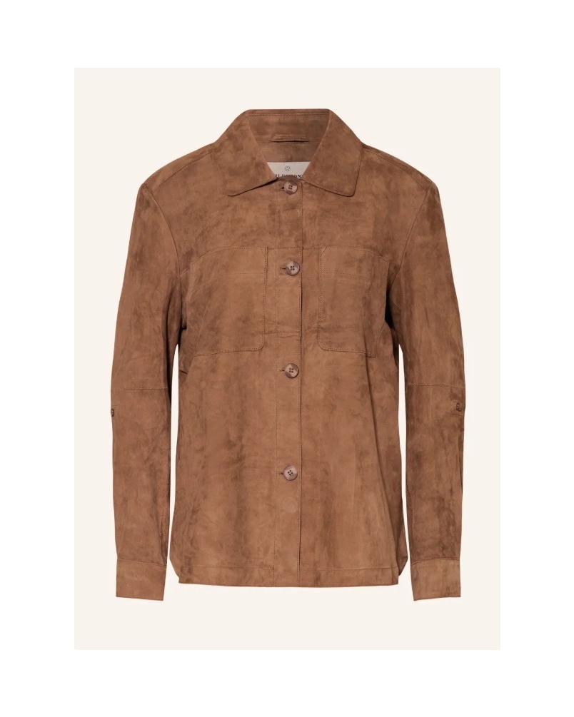 Milestone Vicki suede coat chocolate 45 chocolate